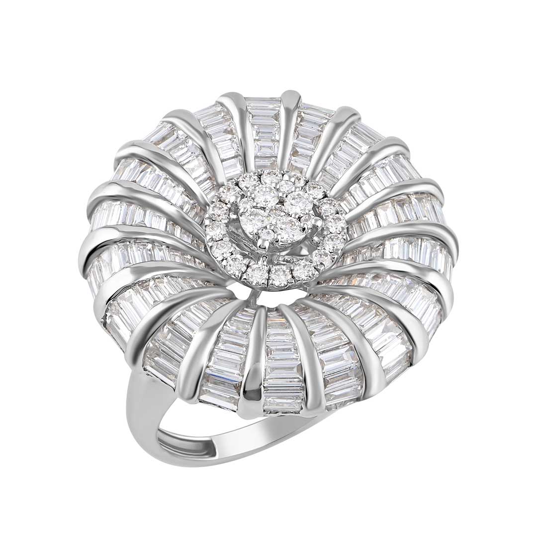 Exquisite contour 1.10 carat Round cut Opal and diamond nature inspire –  Radhes.com