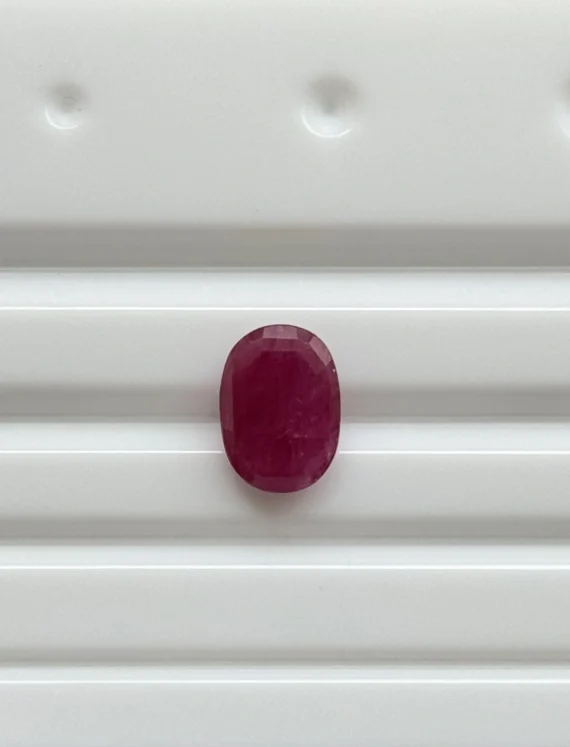 Gemstone Identification Report from Gopaldaas Jewellers; red ruby