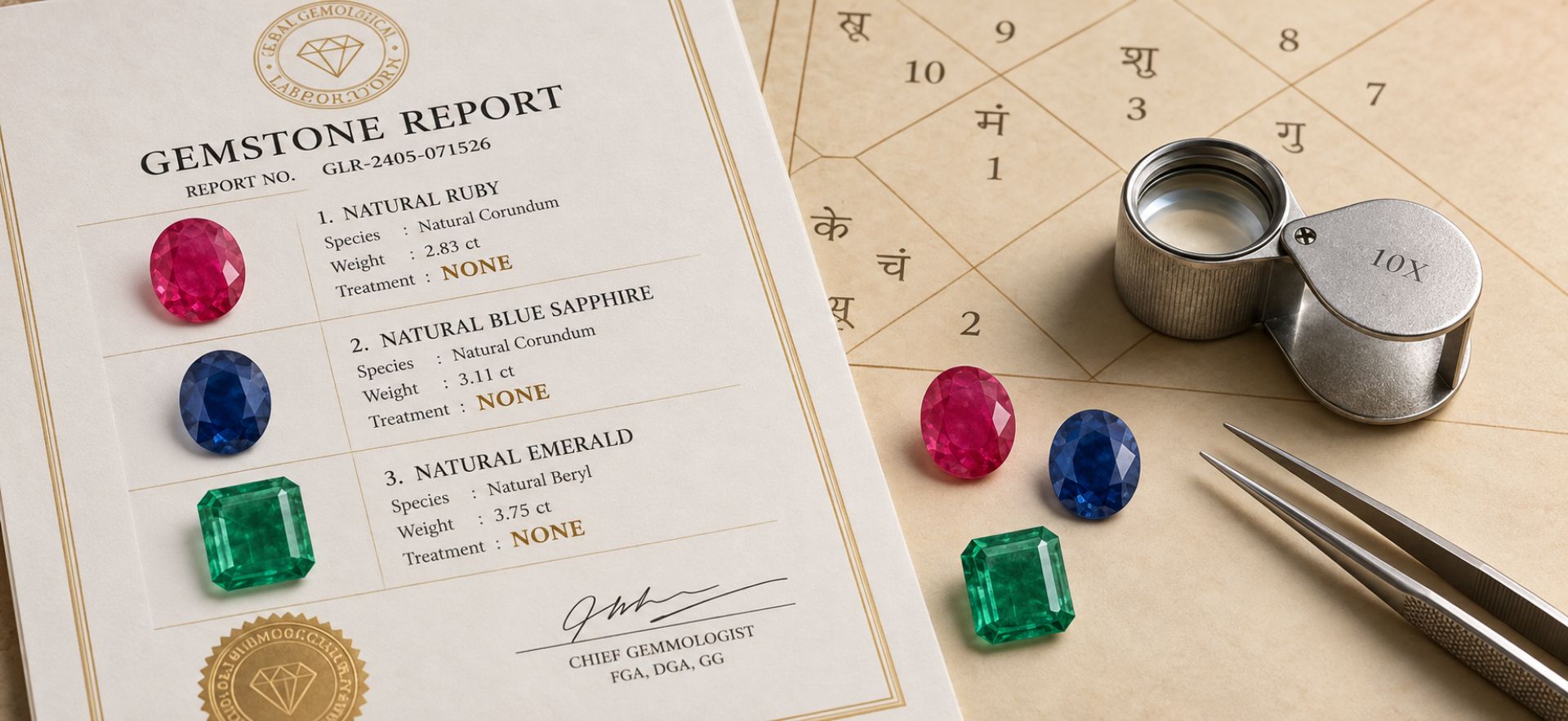 Untreated Gemstones for Astrology: What a Certificate Must Prove