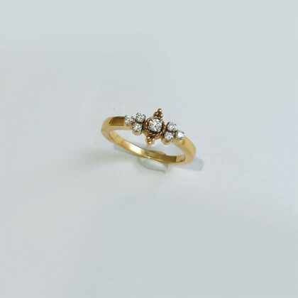 Diamond Studded Gold Rings