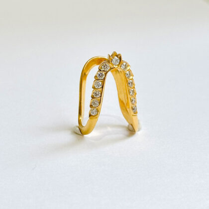 Diamond Studded Gold Rings