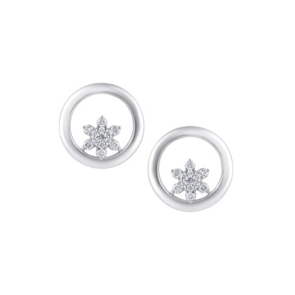 Diamond Studded Gold Earrings