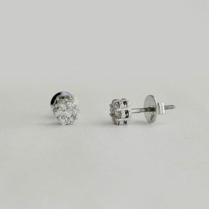 Diamond Studded Gold Earrings