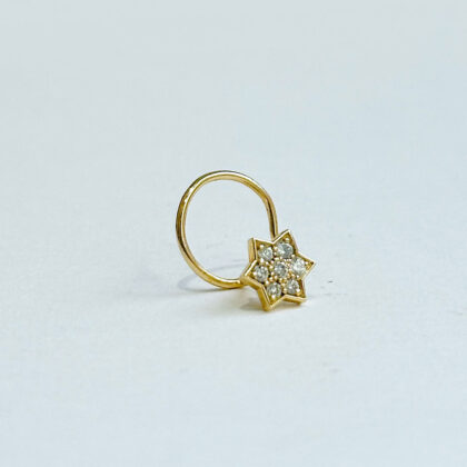 Diamond Studded Gold Nosepin