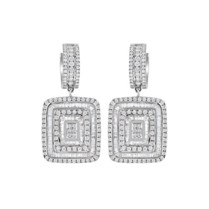 Diamond Studded Gold Earrings
