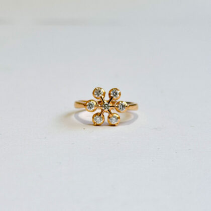 Diamond Studded Gold Rings