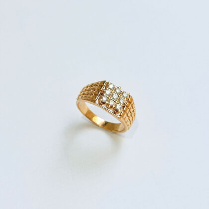 Diamond Studded Gold Rings