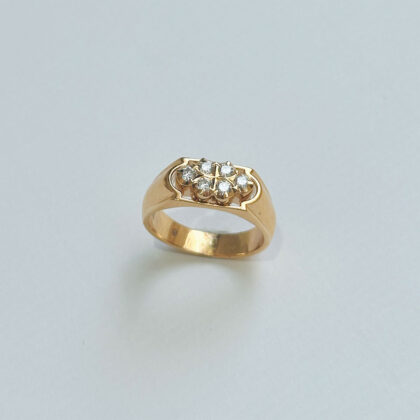 Diamond Studded Gold Rings