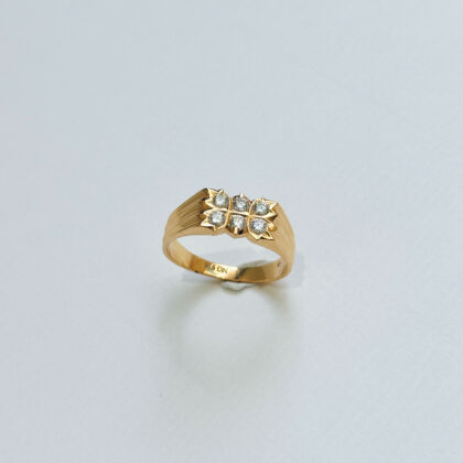 Diamond Studded Gold Rings