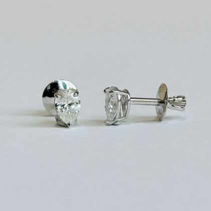 Diamond Studded Gold Earrings