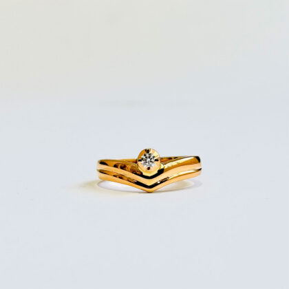 Diamond Studded Gold Rings