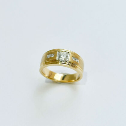 Diamond Studded Gold Rings