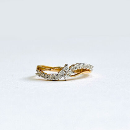 Diamond Studded Gold Rings