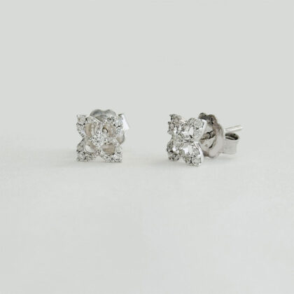 Diamond Studded Gold Earrings