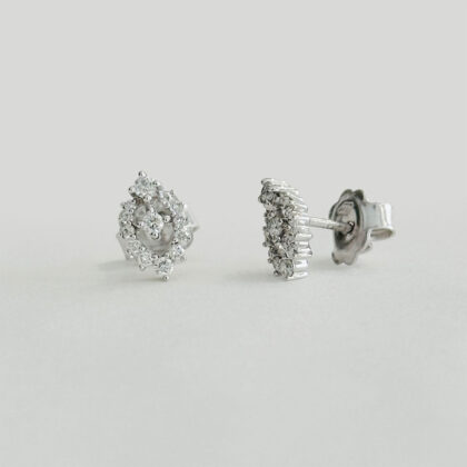 Diamond Studded Gold Earrings
