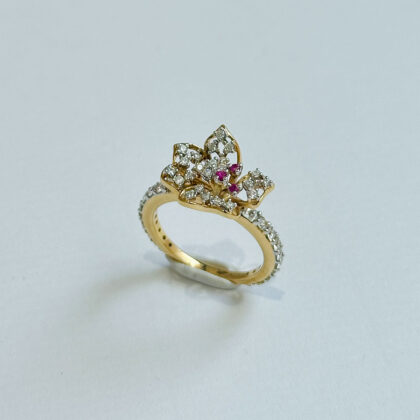 Diamond Studded Gold Rings