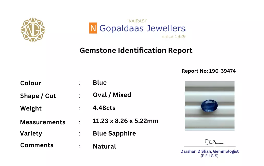 BlueSapphire_190-39474_cert - N Gopaldaas Jewellers BlueSapphire