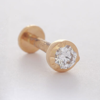 Diamond Studded Gold Nosepin