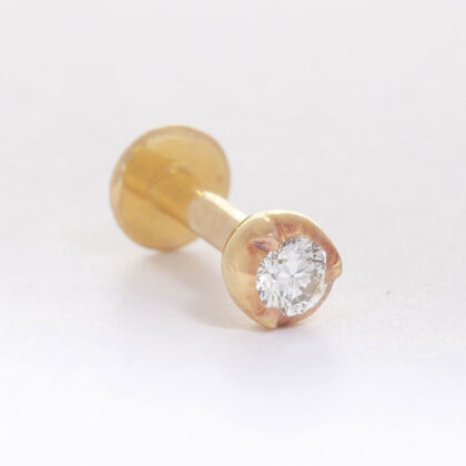 Diamond Studded Gold Nosepin