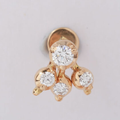 Diamond Studded Gold Nosepin